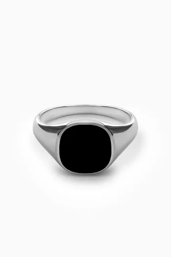 Olympus Signet Ring in Sterling Silver