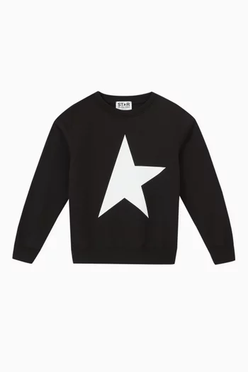 Star Collection Maxi Logo Sweatshirt in Cotton
