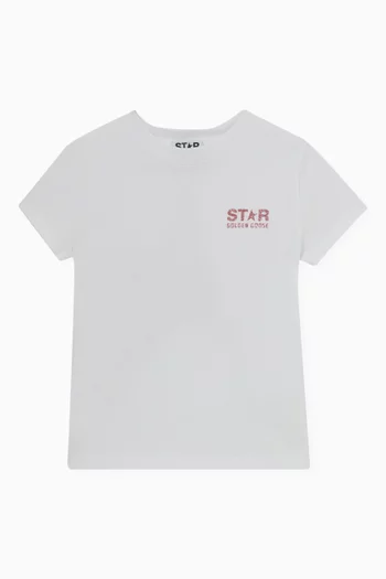 Star Print T-shirt in Cotton Jersey