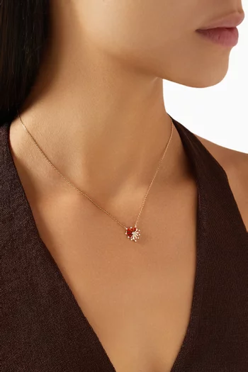 Mini Mila Heart Diamond Necklace in 18kt Yellow Gold