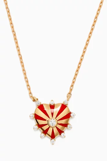 Mini Mila Heart Diamond Necklace in 18kt Yellow Gold