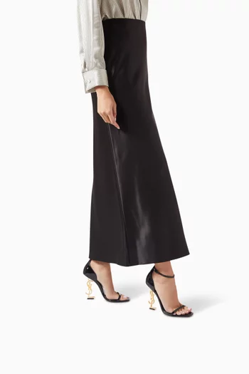 صندل أوبيوم بكعب 110 مم جلد لامع