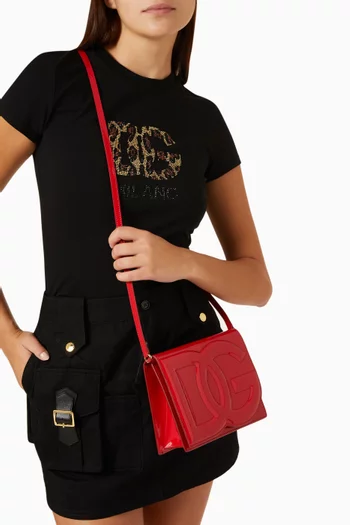 DG Logo Crossbody Bag in Patent Leather