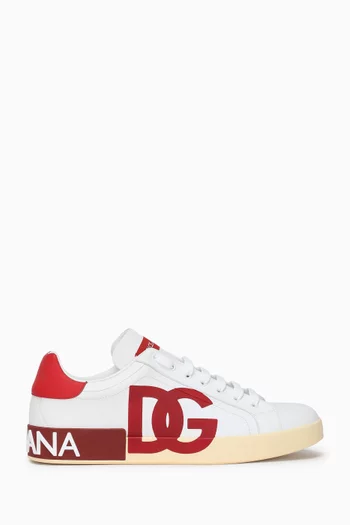 Portofino Logo Print Sneakers in Nappa