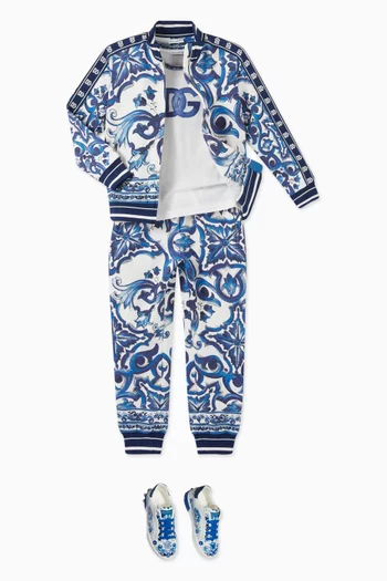 Majolica-print Zip-up Sweatshirt in Cotton-jersey