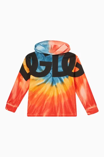 Logo Tie Dye Hoodie in Cotton