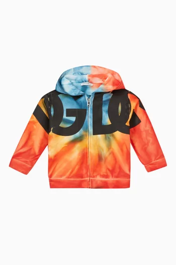 Logo Tie Dye Hoodie in Cotton