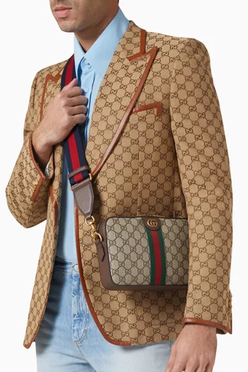 Ophidia GG Shoulder Bag in GG Supreme Canvas 