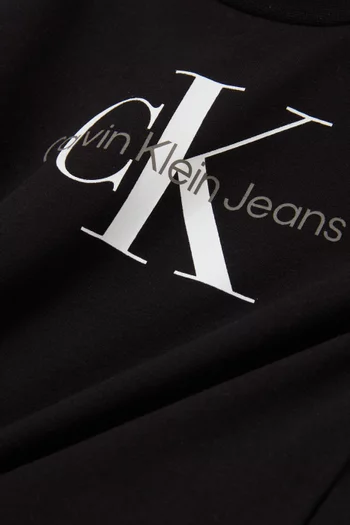 Monogram Print T-shirt in Cotton Jersey