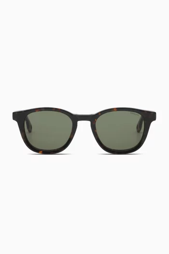 Evan Ebony Sunglasses in Acetate      