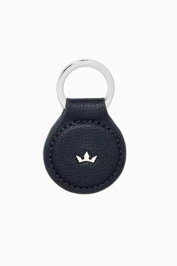 Award Round Key Ring in Leather 