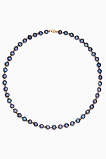 Kiku Freshwater Pearl Necklace in 18kt Yellow Gold 