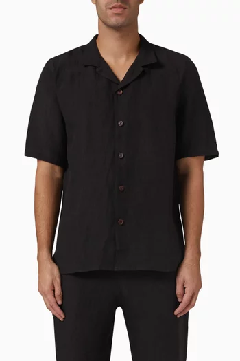 Camp Collar Shirt in Irish Linen 