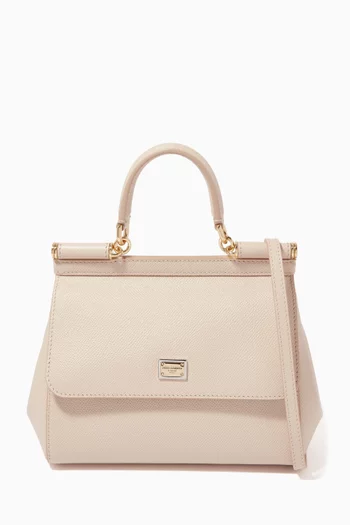 Sicily Small Top Handle Bag in Dauphine Leather