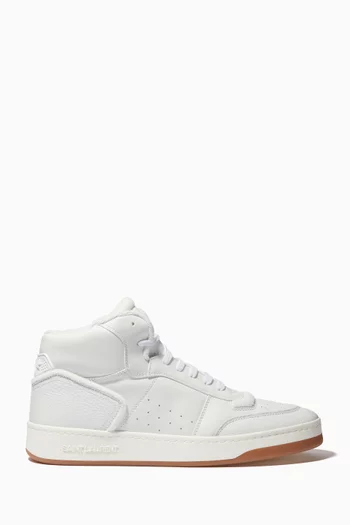 SL/80 Mid-top Sneakers in Smooth & Grained Leather