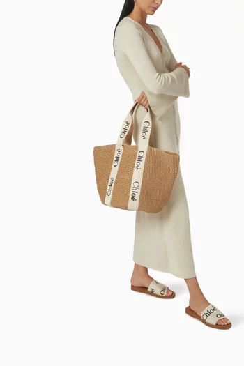 x Mifuko Woody Large Basket Bag in Fair-trade Paper
