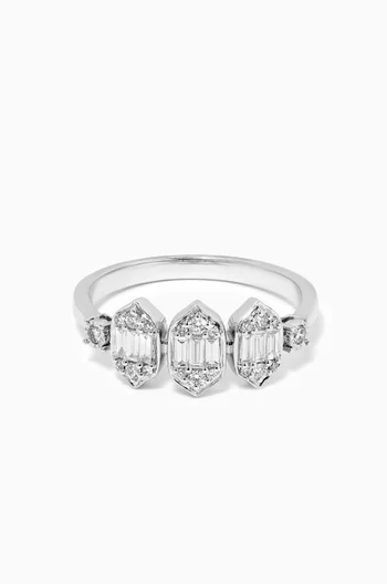 Palace Diamond Ring in 18kt White Gold
