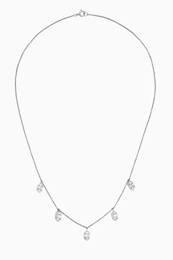 Palace Baguette Diamond Necklace in 18kt White Gold