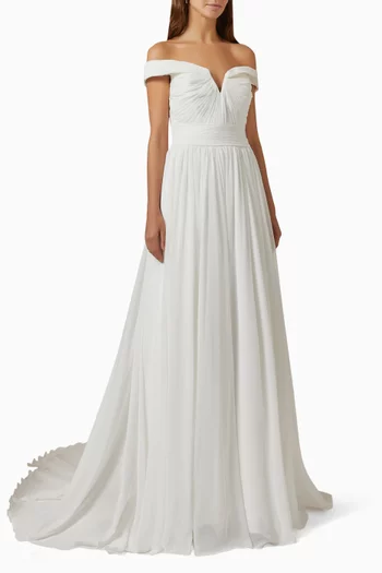 فستان زفاف فوجي شيفون