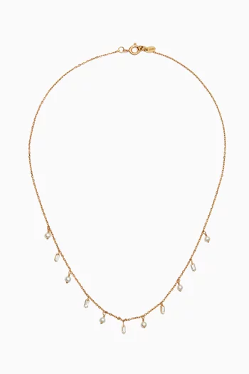 Pearl & Diamond Necklace in 18kt Yellow Gold