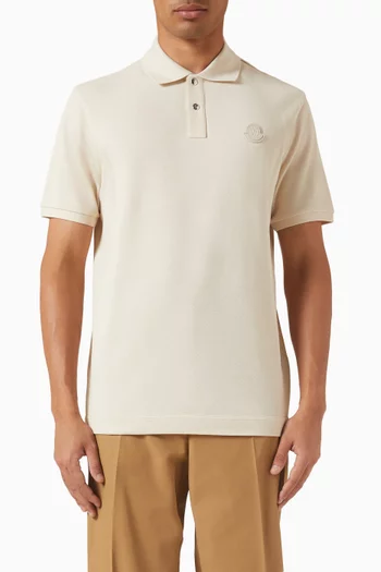 Logo Polo Shirt in Cotton Piqué