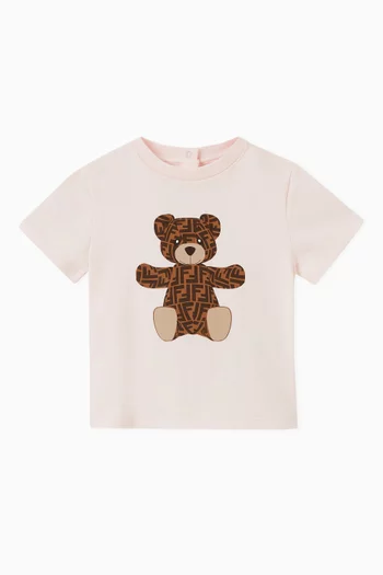 Logo Teddy Bear T-shirt in Cotton