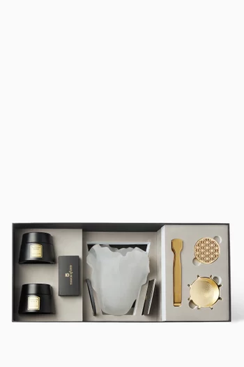 White Flower Burner  Gift Set