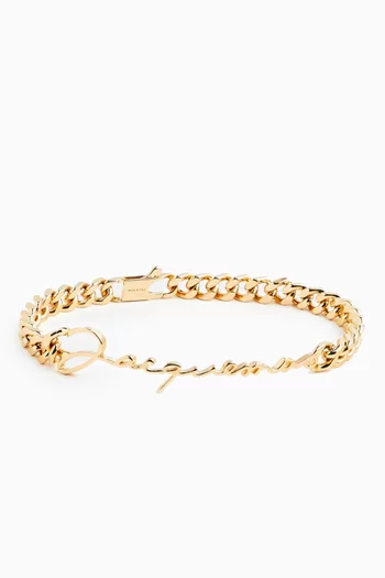 La Gourmette Signature Chain Bracelet in Gold-plated Brass