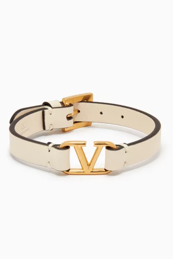 Valentino Garavani VLogo Signature Bracelet in Leather