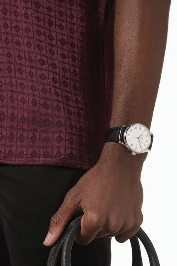 ساعة أوتوماتيكية كلاسيكية بعلامات ساعات، 40 مم