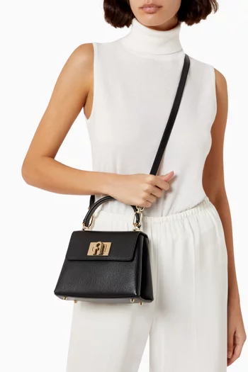 1927 Mini Top Handle Bag in Grained Leather