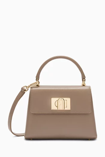 1927 Mini Top Handle Bag in Grained Leather
