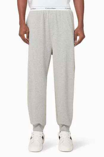 Buy Calvin Klein Grey Logo Sweatpants in Cotton For Men Online Ounass Saudi