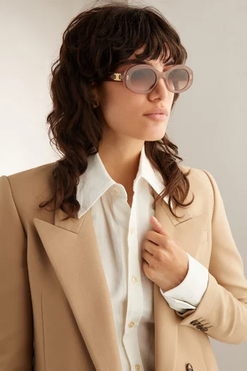 نظارة شمسية تريومف بإطار بيضاوي أسيتات