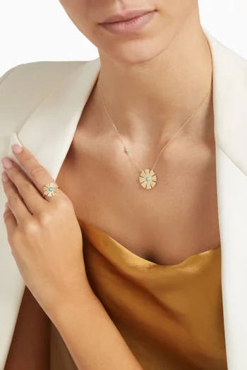 Farfasha Sunkiss Turquoise Necklace in 18kt Yellow Gold