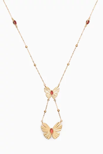 Farfasha Sunkiss Pink Tourmaline Necklace in 18kt Yellow Gold
