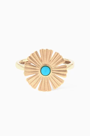 Farfasha Sunkiss Turquoise Ring in 18kt Yellow Gold