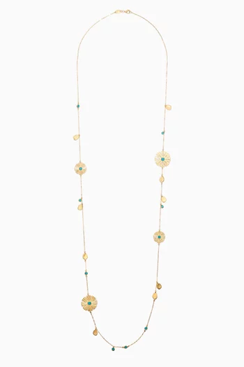 Farfasha Sunkiss Turquoise Necklace in 18kt Yellow Gold