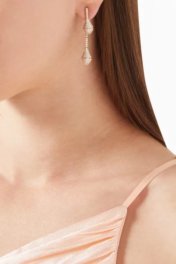 Cleo Diamond Drop Earrings in 18kt Rose Gold