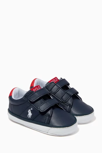 Heritage Court EZ Velcro Sneakers in Faux Leather