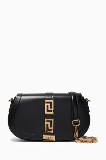Greca Goddess Shoulder Bag in Leather