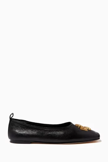 Eleanor Ballet Shoes in Grained Leather