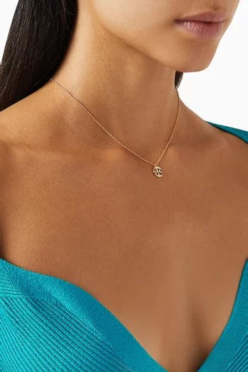 Miller Pendant Necklace in 18kt Gold-plated Brass