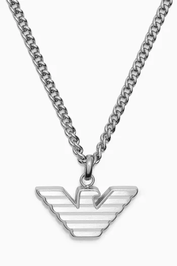 Essential Logo Necklace in Steel