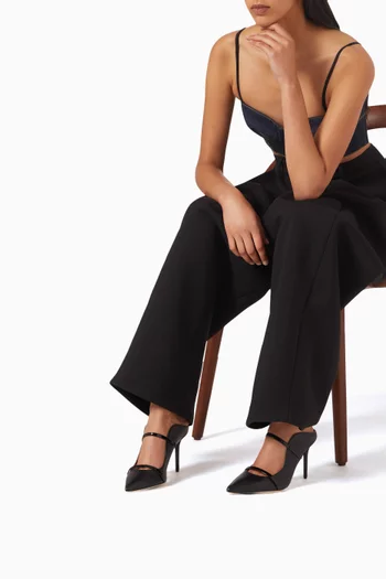 حذاء مورين مفتوح من الخلف جلد نابا بكعب 85 مم