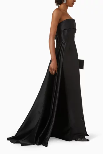 Tiffany Strapless Maxi Dress in Satin