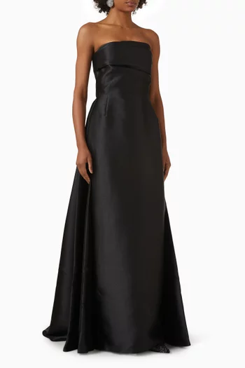 Tiffany Strapless Maxi Dress in Satin