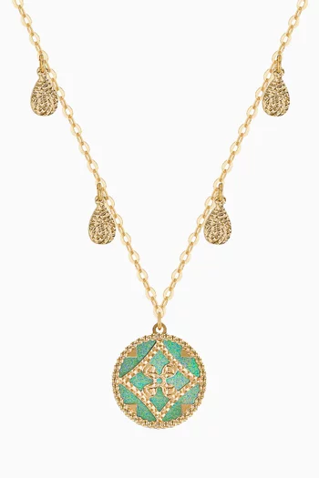 Amelia Versailles Double-sided Pendant Necklace in 18kt Gold