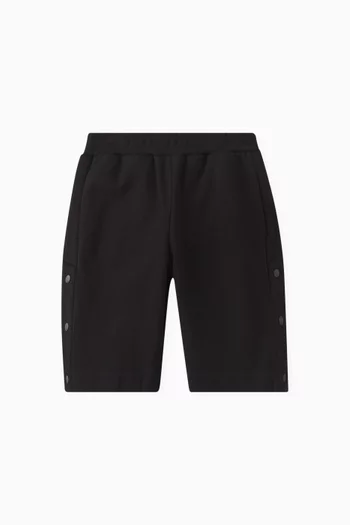Snap-button Shorts in Cotton