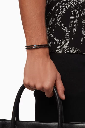 سوار بحلية عين الحسود من شريط مجدول معاد تدويره